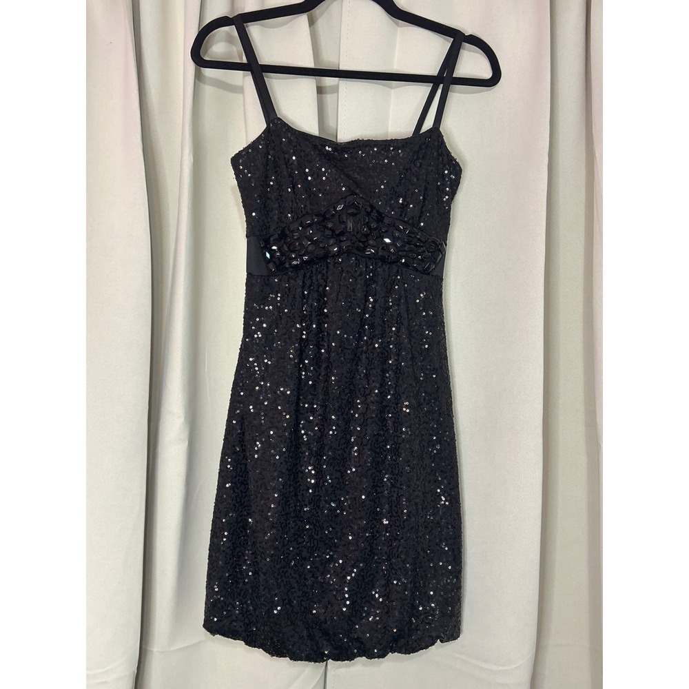 Jessica McClintock Vintage Y2K Dress 6 Sequin‎ Embellish Jewel Cocktail Dress